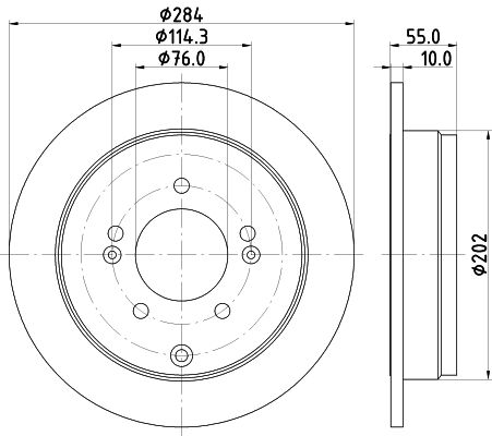 HELLA PAGID Bremžu diski 8DD 355 122-291